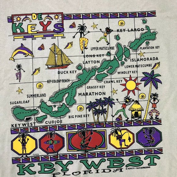 VINTAGE Florida Key West Shirt 1996 - Picture 6 of 7